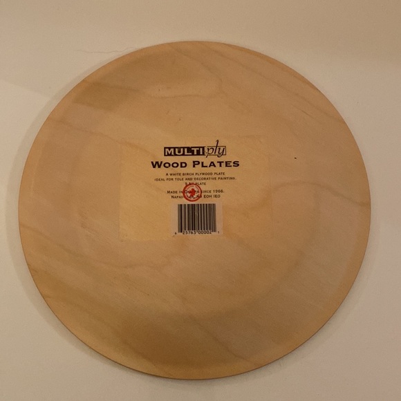 White birch wood plates, set of 5 (#A) - Picture 5 of 10